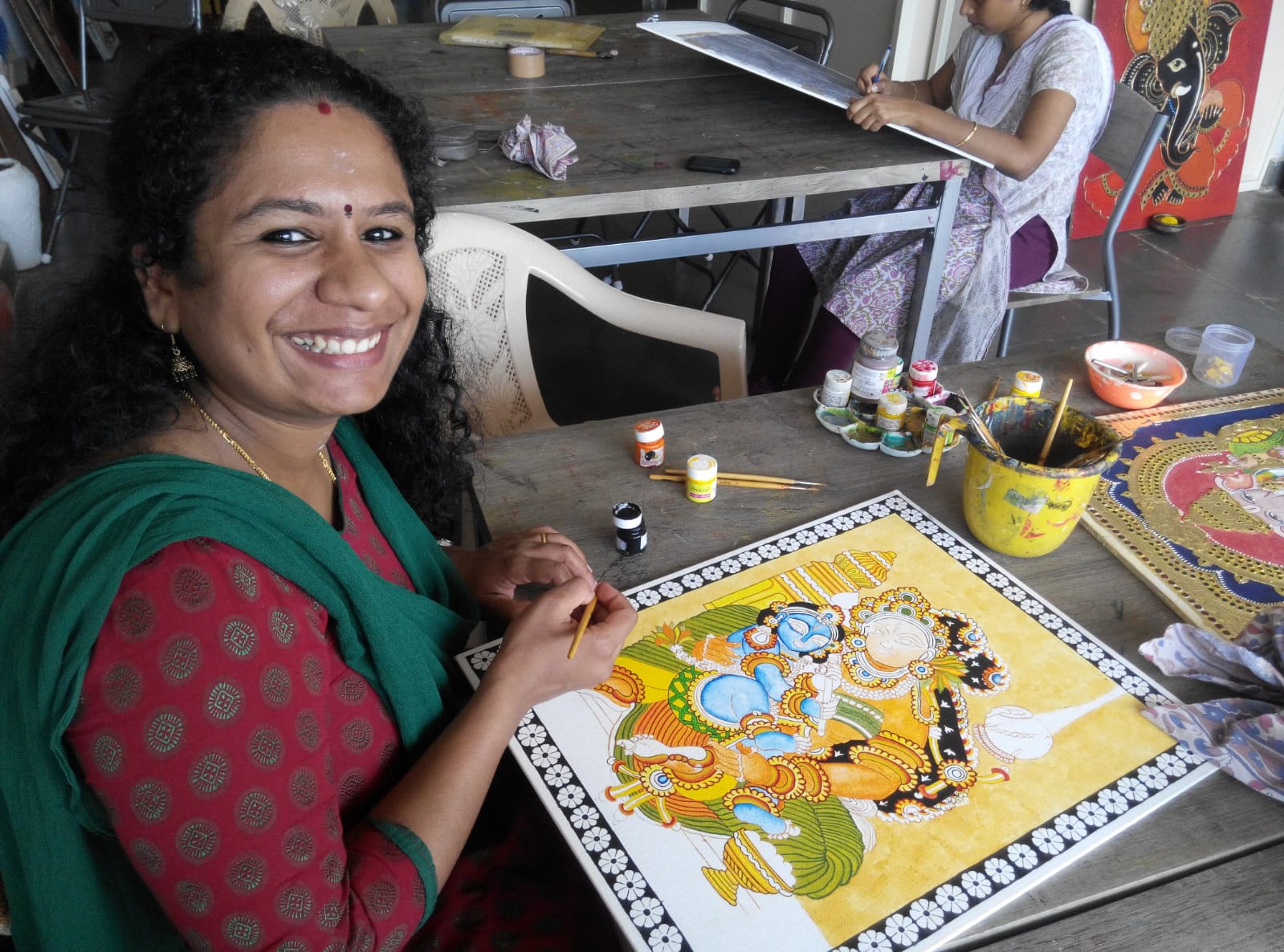 Krishna Mural Process
